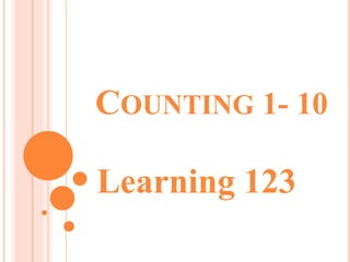 COUNTING 1- 10
Learning 123
 