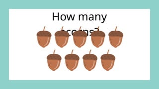 Number Acorns Interactive Counting Exercise for Early Learners with Visual Sets | PPTX
