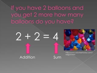 Counting, addition, | PPTX