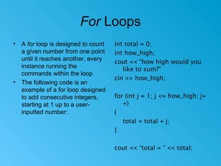 Counting and looping | PPT