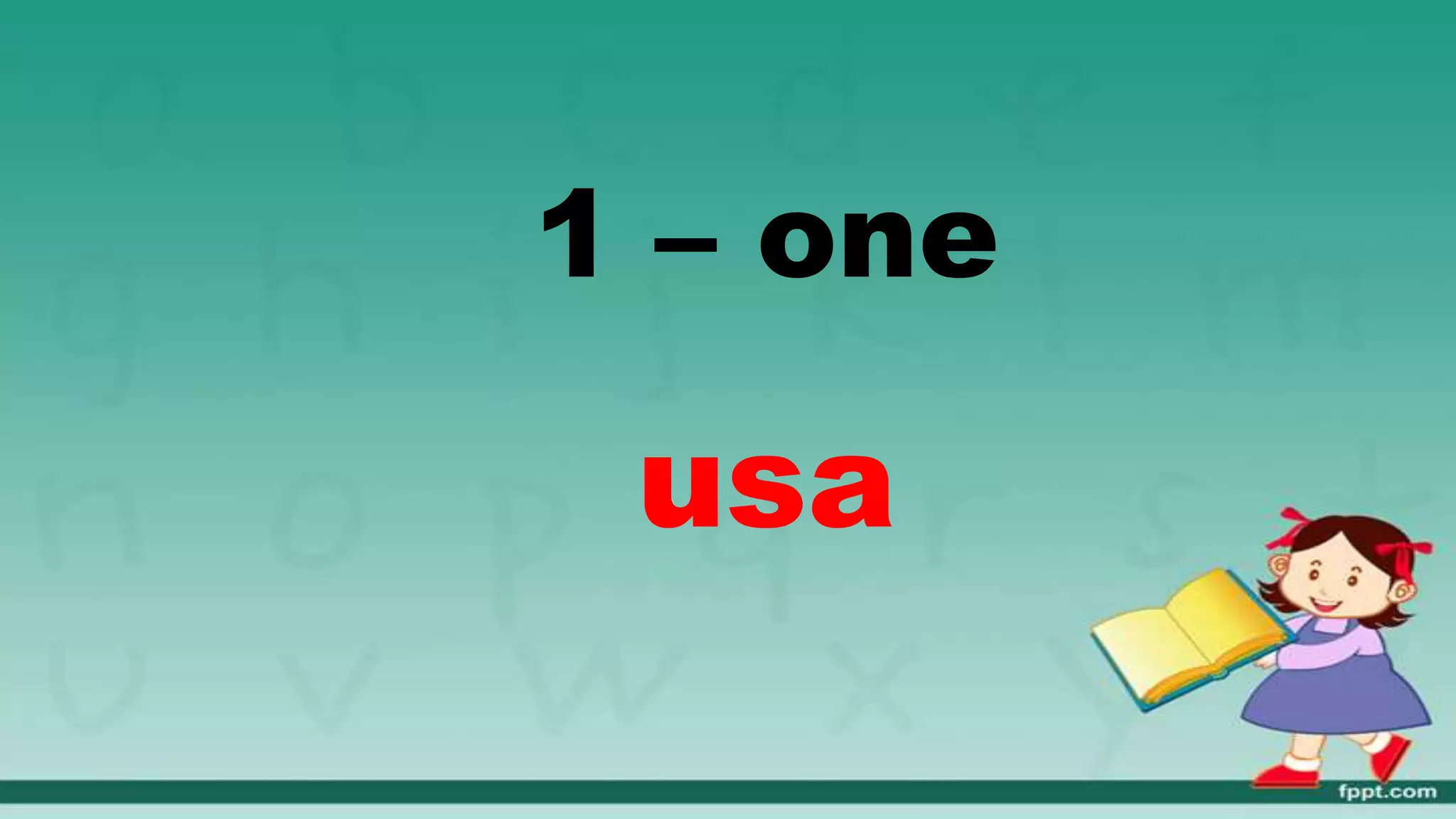 1 – one
usa