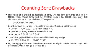Counting Sort and Radix sort techniques. | PPTX