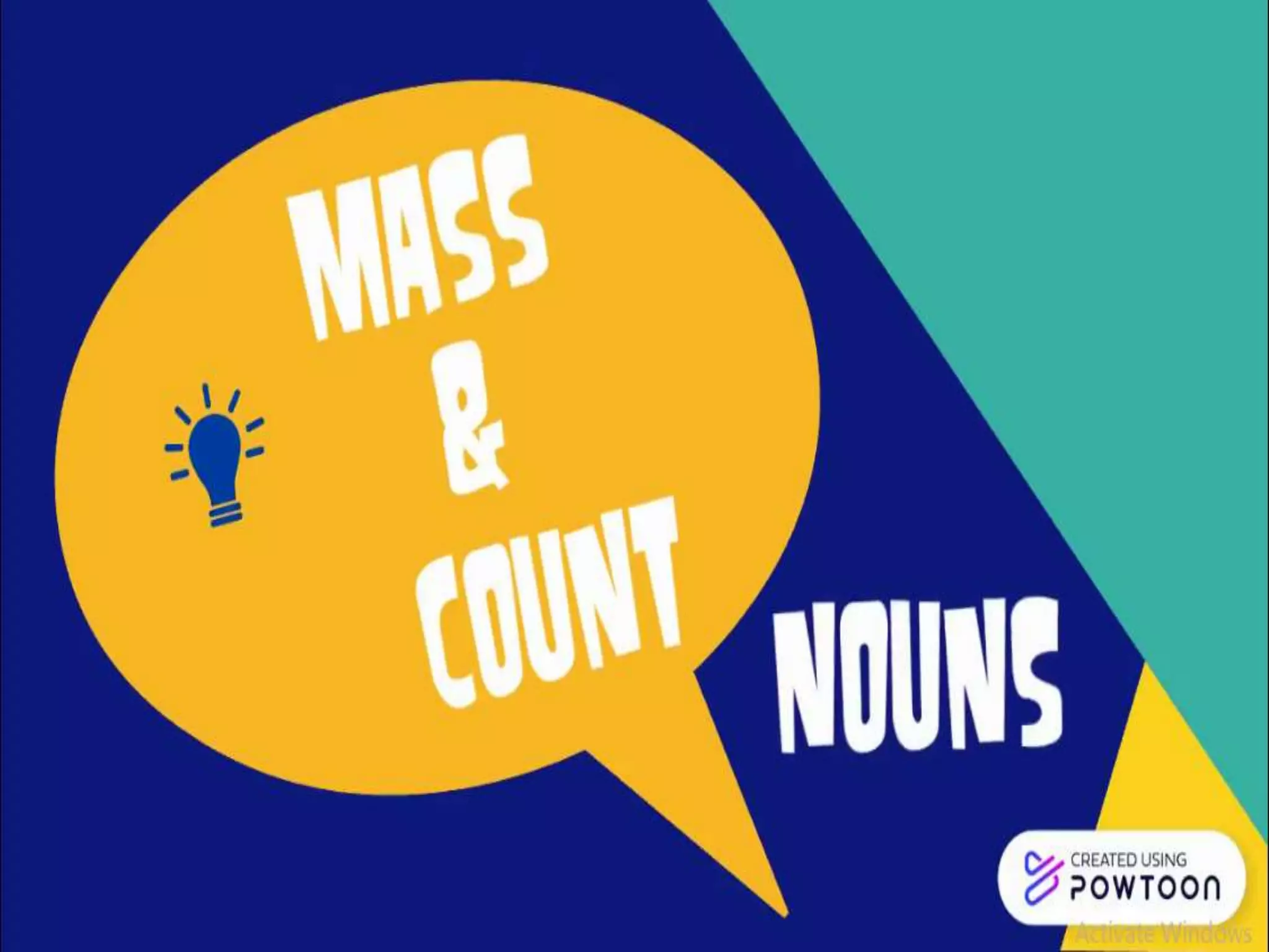 count noun and mass noun PPT