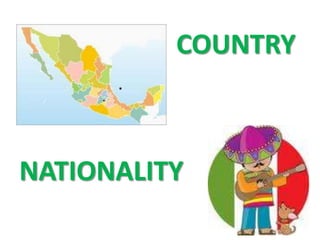 • COUNTRY
NATIONALITY
 