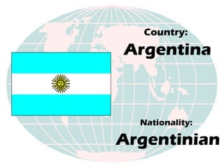 Country:   Argentina Nationality:   Argentinian 
