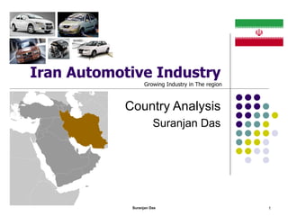 Iran Automotive Industry Country Analysis Suranjan Das Suranjan Das Growing Industry in The region 
