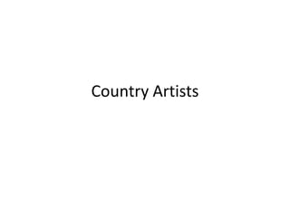 Country Artists 