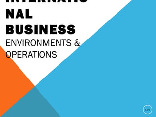INTERNATIO
NAL
BUSINESS
ENVIRONMENTS &
OPERATIONS
12-1
 