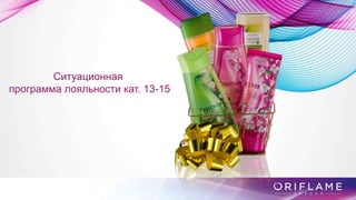 Ситуационная
программа лояльности кат. 13-15
 