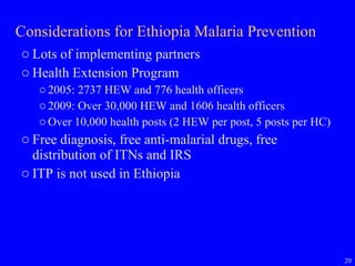 Malaria Profile: Ethiopia | PPT