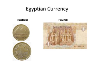 Egyptian Currency Piastres: Pound: 