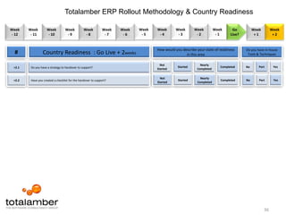 Totalamber ERP Rollout Methodology – 6. Change & Training<br />1<br />Global Blueprint (Common Solution)<br />Support ><br...