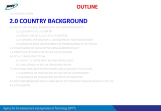 Science Technology Country Indonesia Country Report on Science,Technology, and Innovation Policy ...