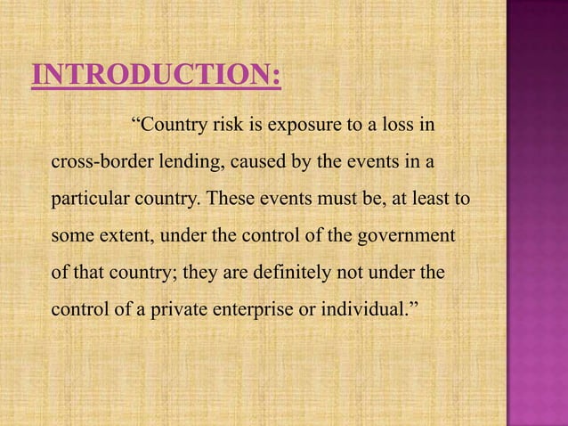 Country risk analysis | PPTX