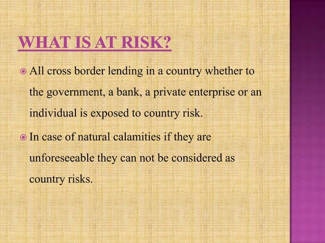 Country risk analysis | PPTX