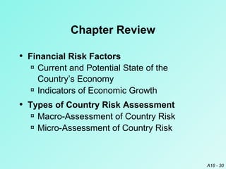 Country Finance Risk Country risk analysis | PPT