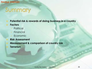 Country Finance Risk Country Risk Analysis Ppt Sec B Group 3 | PPTX