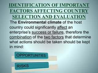 Country selection and evaluation | PPTX