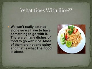 Thailand is the largest rice exporter in the world.Rice Fields