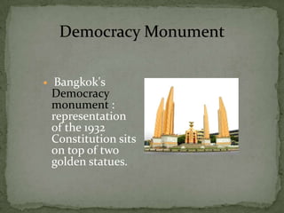 This House is the old meeting place of the two chambers of the national assembly of Thailand.Old Meeting Area