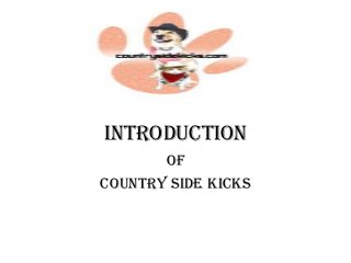 Introduction
Of
COUNTRY SIDE KICKS
 