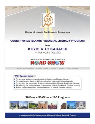 Countrywise islamic finanacial literacy program, khyber to karachi, 2012