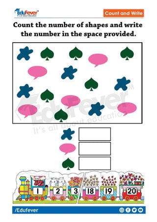 count the shapes lkg maths worksheet