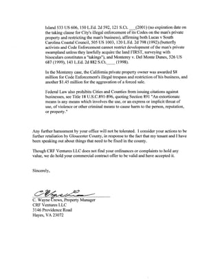 Gloucester County Complaint and Response