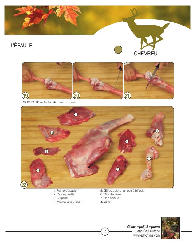 la découpe du chevreuil