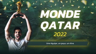 Une équipe, un pays, un rêve
MONDE
QATAR
2022
 
