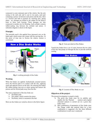 Coupled structual thermal analysis of disc brake | PDF