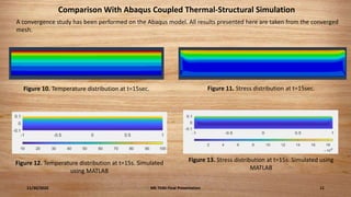 Coupled thermal structural finite elements analysis | PPTX