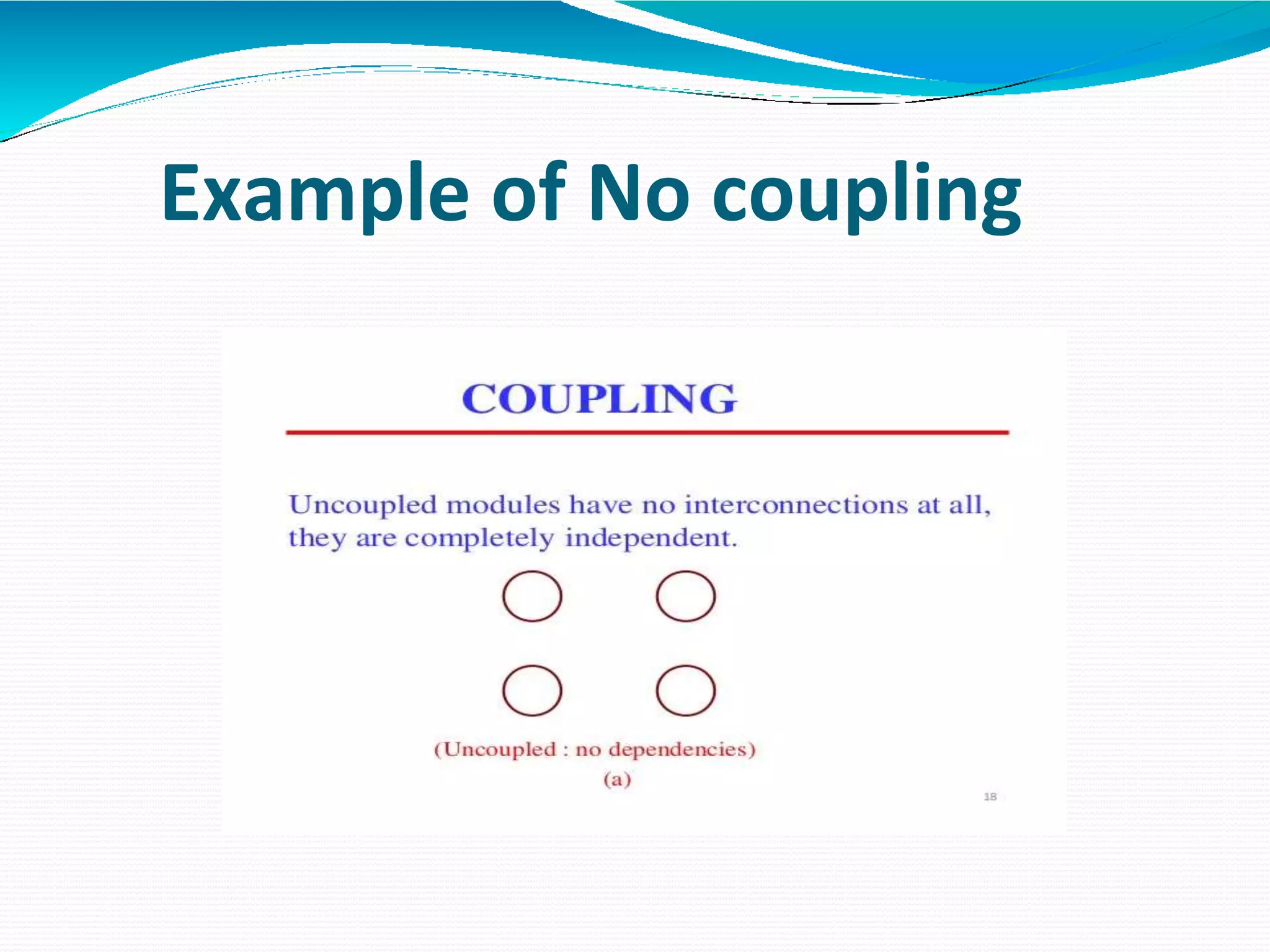 Example of No coupling
 