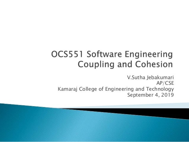 Coupling And Cohesion
