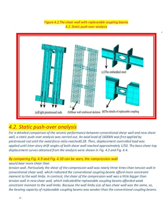 Coupling beams design كمرات وجوائز ربط بجدران القص