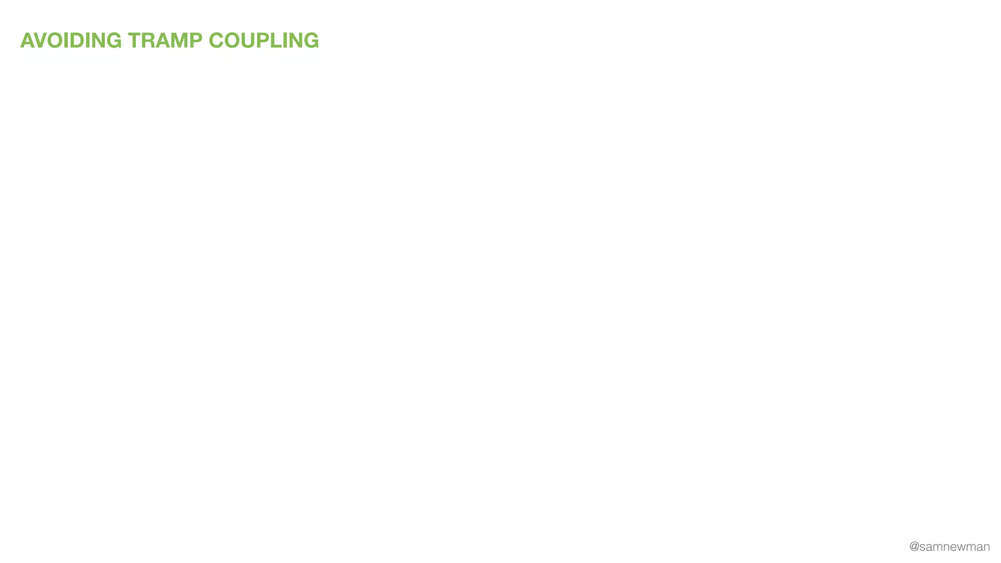 @samnewman
AVOIDING TRAMP COUPLING
 