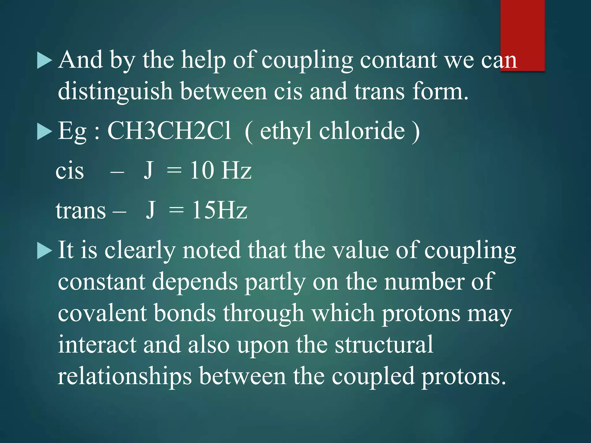 Coupling constant | PPTX | Chemistry | Science