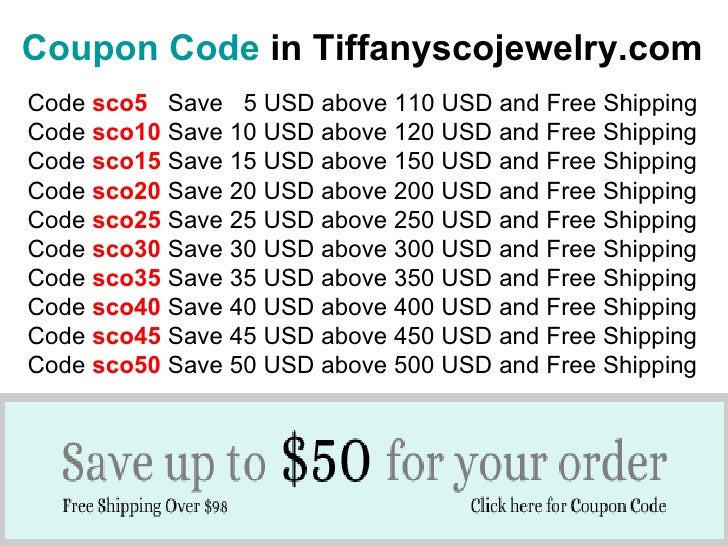 tiffany and co discount codes