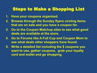 Couponing 101: Basic Couponing Powerpoint