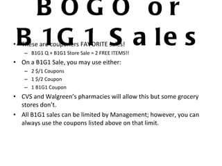 Couponing tips | PPT