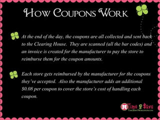 Couponing Workshop Tutorial: The Life Cycle of a Coupon