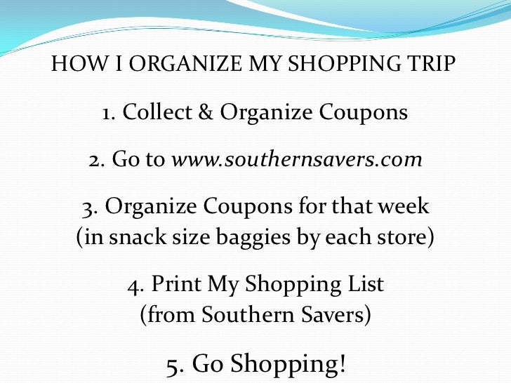 Organizing coupons alphabetically