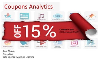 Arun Shukla
Consultant
Data Science|Machine Learning
Coupons Analytics
 
