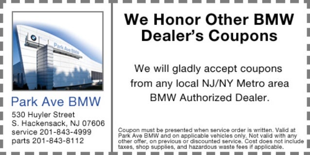 Coupon Matched At Park Ave Bmw In S Hackensack Nj