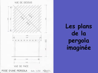 Les plans de la pergola imaginée 
