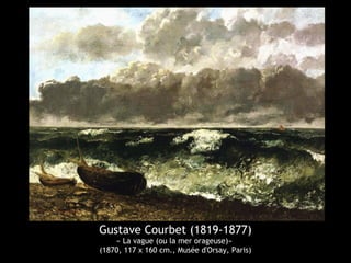 Gustave Courbet (1819-1877) 
« La vague (ou la mer orageuse)» 
(1870, 117 x 160 cm., Musée d'Orsay, Paris) 
 