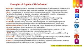 Comprehensive Introduction to CAD and 3D Modeling for Architecture ...