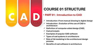 Comprehensive Introduction to CAD and 3D Modeling for Architecture ...