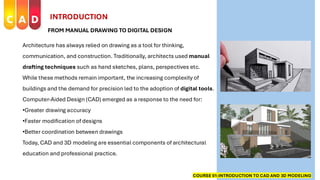 Comprehensive Introduction to CAD and 3D Modeling for Architecture ...