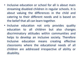 Cource 10 creating an inclusive school | PPTX
